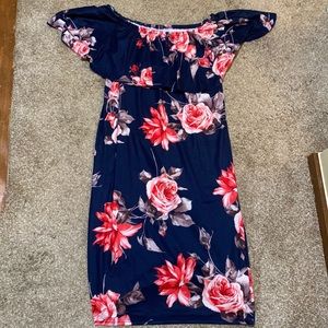 MIDI off the shoulder floral dress